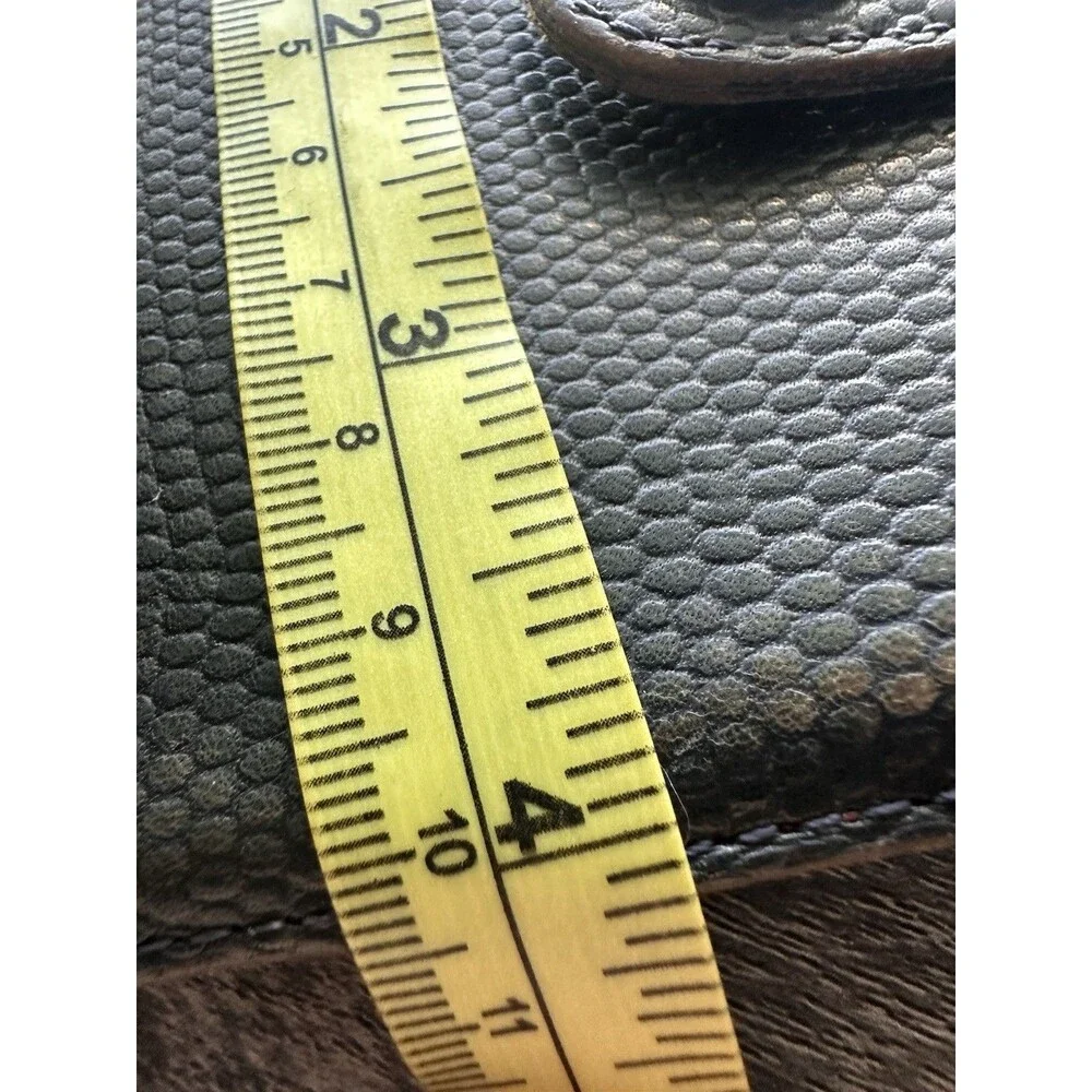 🧡Vintage SAZABY Black Lizard Snake Print Leather Bifold Wallet Gold Logo RARE